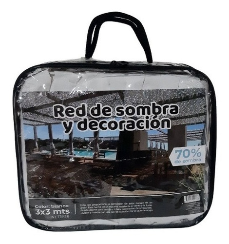 Imagen 5 de 5 de Red De Sombra, Pérgola, Malla Oxford Impermeable 3x3 Metros