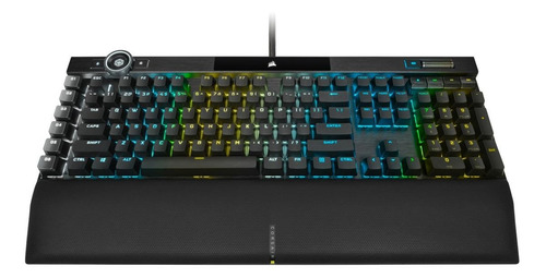 Teclado Optico Mecânico Gamer Corsair K100 Rgb Opx Us Preto Idioma Inglês US