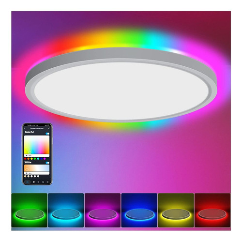 Smart Led Ceiling Light Fixture, Compatible With Alexa Goog.