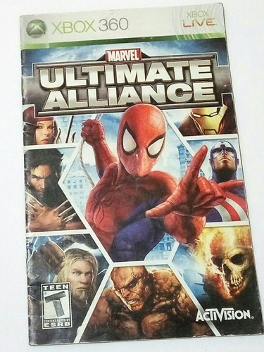 Marvel Ultimate Alliance Únicamente Manual Original Xbox 360