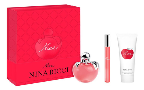 Set Nina Ricci Nina Edt 80ml Dama 3 Piezas