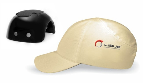 Gorra Beige Visera Protección Libus Con Casquete Plastico 