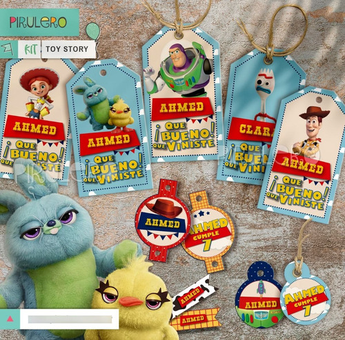 Kit Imprimible Toy Story 4 Forky Woody Buzz Lightyear