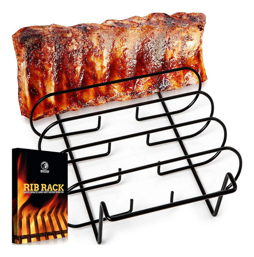 Estante Costillas Bbq -acero Inoxidable Antiadherente Asador