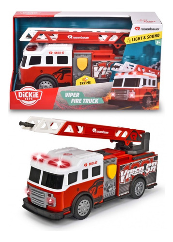 Camión De Bomberos Viper Con Luz Y Sonido Dickie Toys Color Rojo