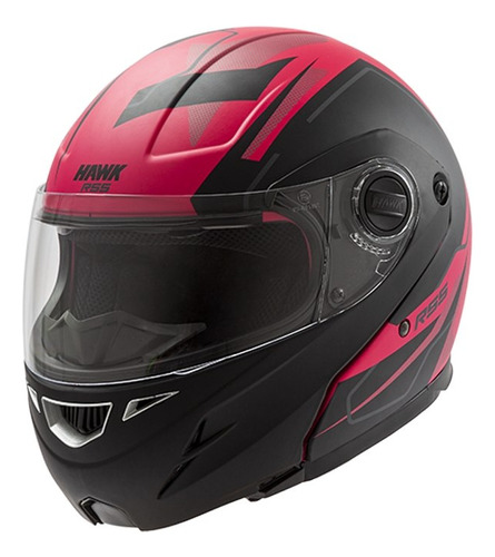 Casco Rebatible Doble Visor Negro Mate + Colores Hawk Rs5