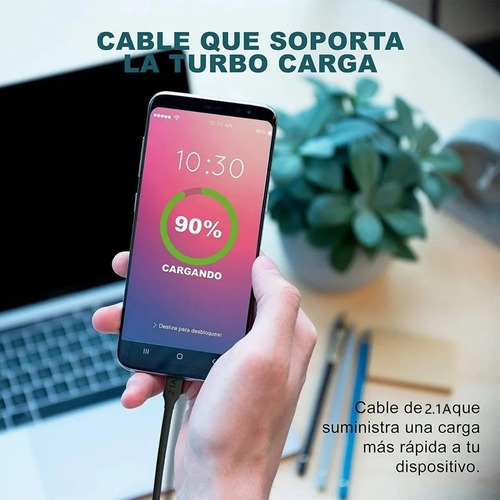 1hora Cab236 Usb Micro Usb V8 Negro Negro