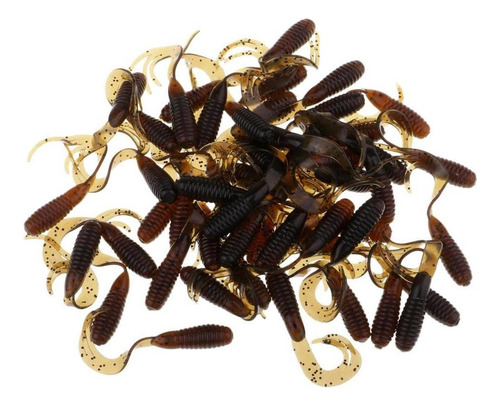 50 Unids Señuelo Cola Rizado Shad Cebo Carnada Grum Jig