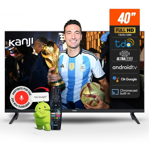 Imagen 1 de 7 de Smart Tv 40 Pulgadas Led Full Hd Netflix Youtube Con Android