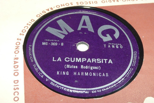 Jch- King Harmonics La Cumparsita Tango 78 Rpm