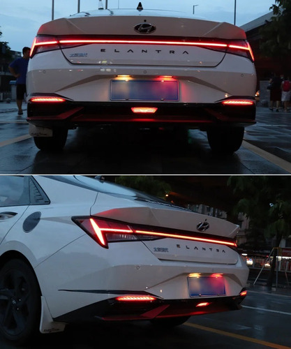 Hyundai Elantra Faros Trasero Y Regla Led 2021+ Mica Roja