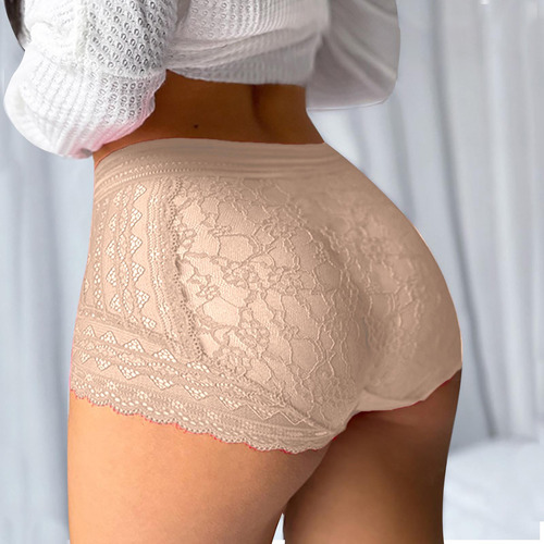 Braguitas De Encaje Para Mujer, Ropa Interior Lisa Y Cómoda,