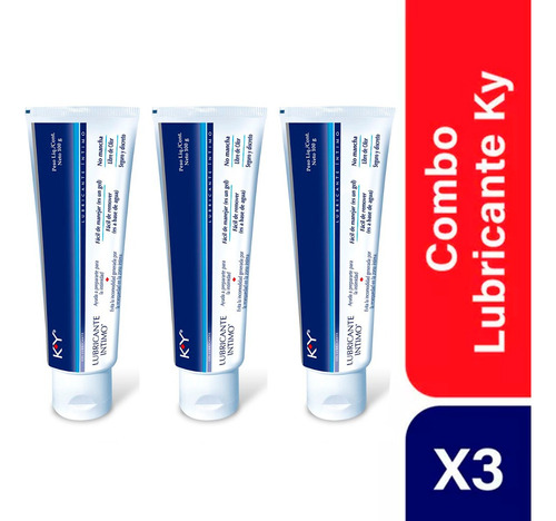 Kit Lubricante Ky Soluble En Agua 100g X 3 Unidades