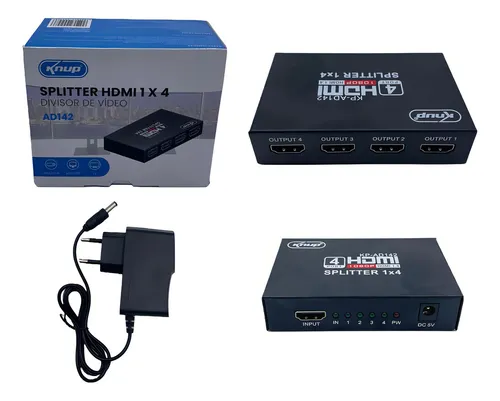 Divisor de cable Hdmi 1x4, divisor 3D Full Hd 1.4