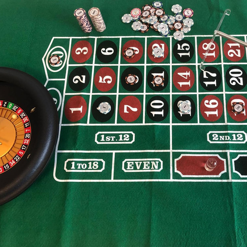 Diseño De Fieltro Para Mesa De Ruleta, 36 X 72 Rectángulos L