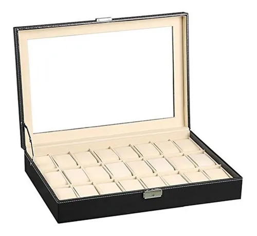 comprar Organizador De Relojes Caja Para Guardar Reloj Estuche 24pza