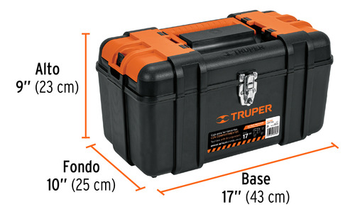 Caja P/herramienta 17' Con Compartimentos, Broches Metálicos