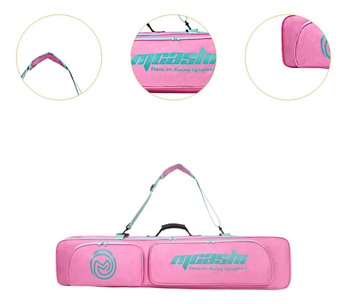 Long Fins Bag Tote Almacenamiento De Equipos De Rosa