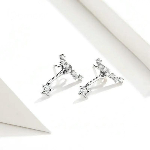 Topos Con Extensión Estrella Circones Plata Sterling 925