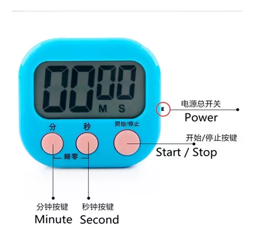 Timer Digital Cocina / Laboratorio Con Imán Y Sujetador