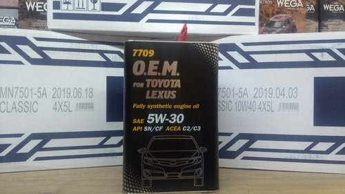 Aceite Lubricante Sintetico Toyota O.e.m. 5w30 4 L (lata)
