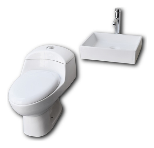 Esatto® Paquete Sanitario Y Lavabo Llave Gratis Wc-002 Platz