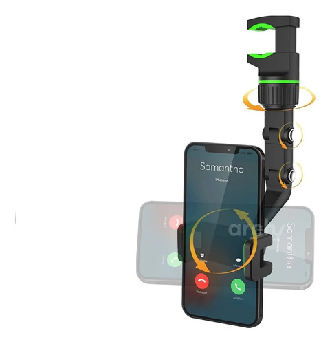 Soporte Para Celular Carro Multifunción Para Espejo Retrovis