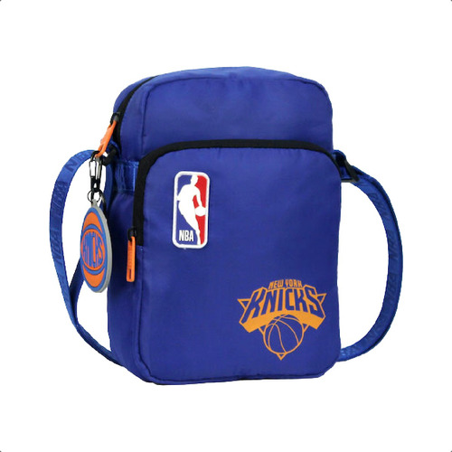 Cartera Bandolera Nba Deportivo 27622 Diseño Liso De Poliéster  27621 Con Correa De Hombro Negra Asas Color Ne