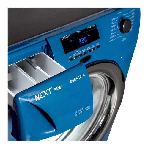 Imagen 4 de 4 de Lavarropas automático Drean Next 8.14 P ECO inverter azul 8kg 220 V