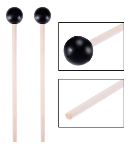 * 2 Piezas Glockenspiel Xilófono Marimba Mazo Baquetas Para