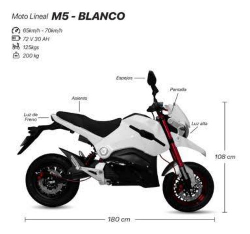 Ebiker Moto Lineal M5 Blanca