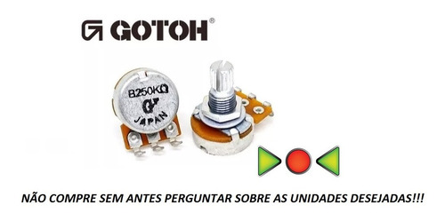 Potenciômetro Gotoh 250k Ou 500k (corpo Pequeno) - 02 Unds.