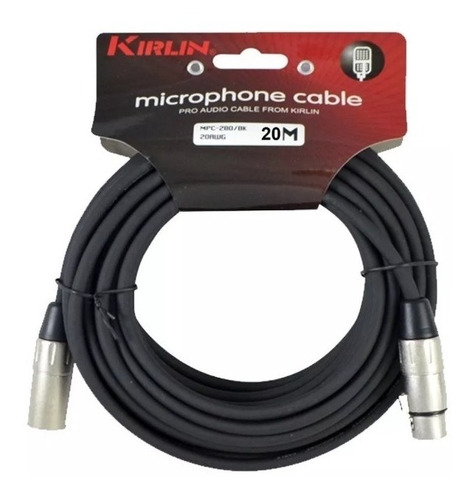 Cable Micrófono Kirlin Xlr Mpc-280 20 Metros