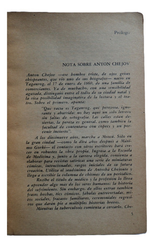 La Dama Del Perrito Y Otros Relatos - Anton Chejov, 1972. (Usado)