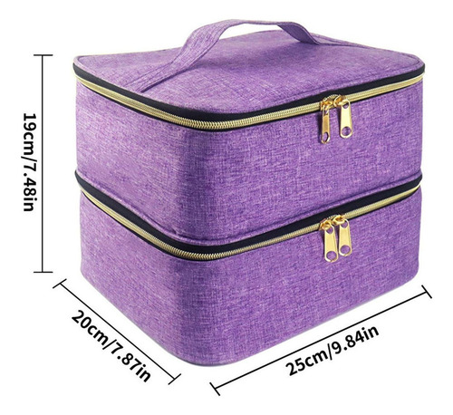 Estuche Portátil For Esmalte De Uñas, Doble Soporte