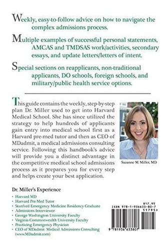 Book : The Medical School Admissions Guide A Harvard Mds...