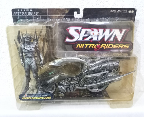 Spawn Nitro Riders After Burner Variante Plata Y Figura 