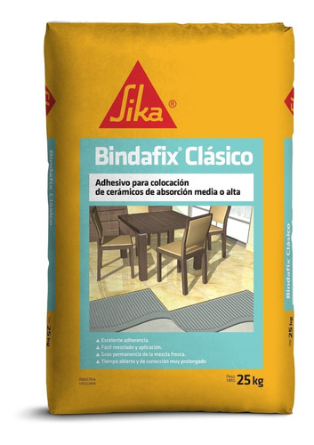 Bindafix Clásico Adhesivo Para Ceramicas 25 Kg