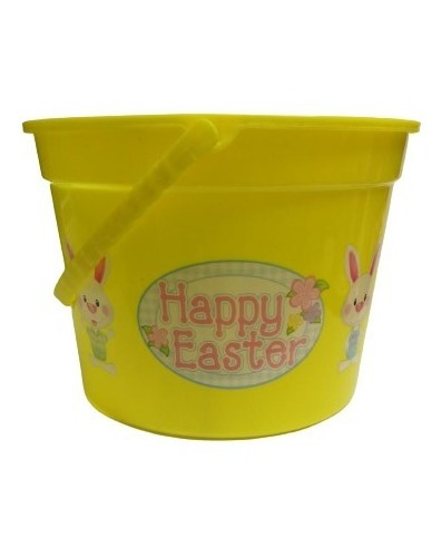 Balde Para Dulces De Pascua / Diseño Conejos / Happy Easter