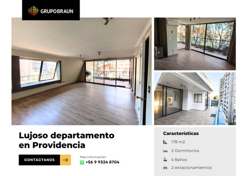 Departamento De Lujo En Providencia Piso Completo Y Terrazas