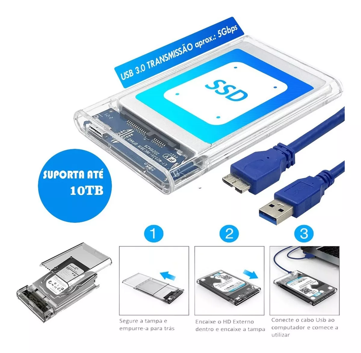 Segunda imagem para pesquisa de case hd externo usb 3.0