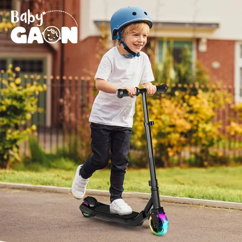 Scooter Infantil Electrico Monopatin Plegable Recargable Color Negro