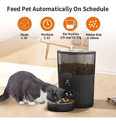 Papifeed Comedero Automático Para Gatos Con Control App, Com