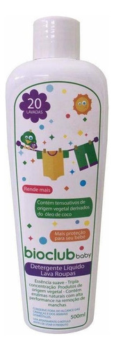 Detergente Liquido Lava Roupas Bebe 500ml Bioclub 0010