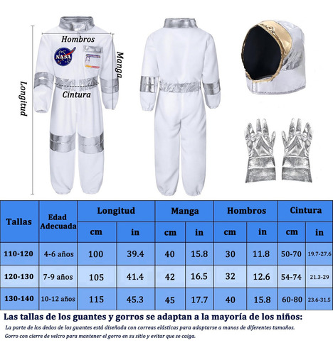 Disfraz Astronauta Halloween Niño Niña, Traje De Astronauta