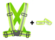 Comprar Chaleco De Cinta Reflectiva Ajustable Y 2pulsers Reflectivas