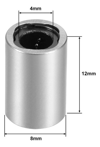 Rodamiento Lineal De Bola Lm4uu 4mm Id 12mm Largo 4uds