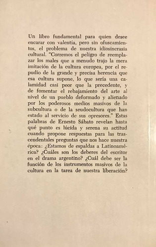La Cultura En La Encrucijada Nacional - Ernesto Sabato (Usado)