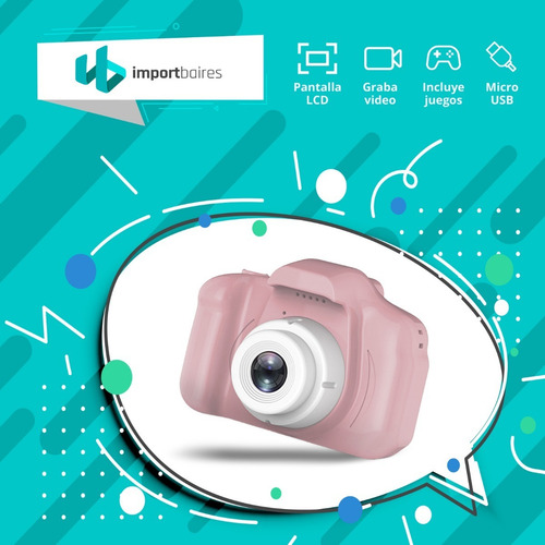 Imagen 4 de 10 de Cámara Digital Full Hd Niños Niñas + Memoria Micro Sd 32gb