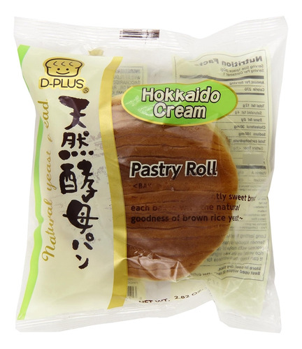 D-plus Tennen Koubo Hokkaidou Pan Japonés, Crema De Leche, 2